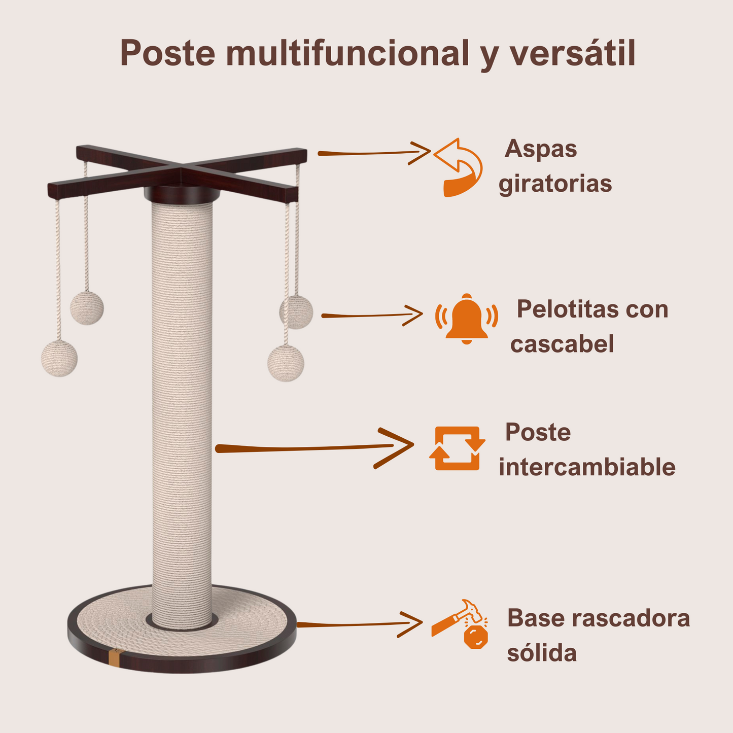 Rascador Gira y Juega 360°