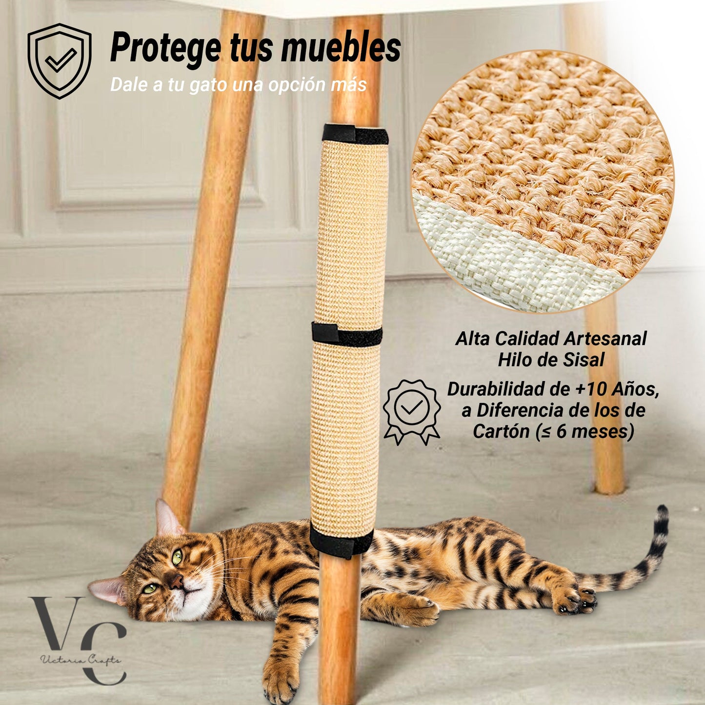 Pack 2 Alfombrillas Rascadoras de Sisal